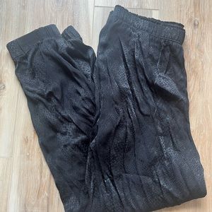 Silky joggers. Black snake print detail. Super comfy.